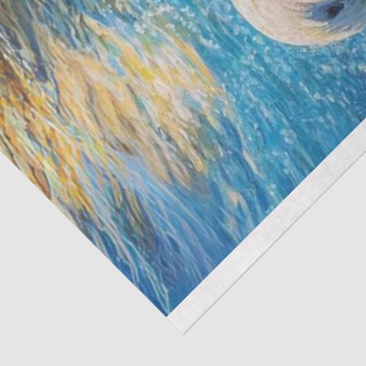 Papier Mousseline Famille Manatee Vue Océan (Détail)