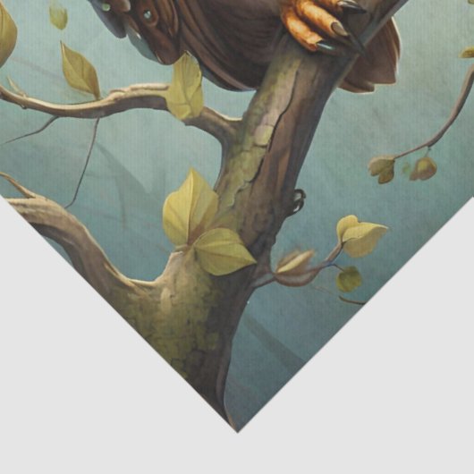 Papier Mousseline Famille Owl sur une succursale (Détail)