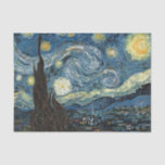 Papier Mousseline Famous art, Starry Night, Van Gogh<br><div class="desc">Famous art reprint,  Starry Night,  by Vincent  Van Gogh</div>