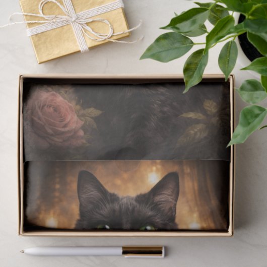 Papier Mousseline Fancy Black Kitty  (Cadeau)