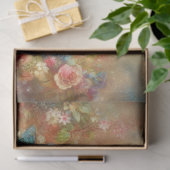 Papier Mousseline Fancy Elegant Feline Floral Decoupage  (Cadeau)