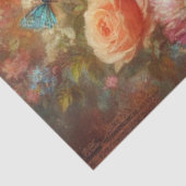 Papier Mousseline Fancy Elegant Feline Floral Decoupage  (Détail)