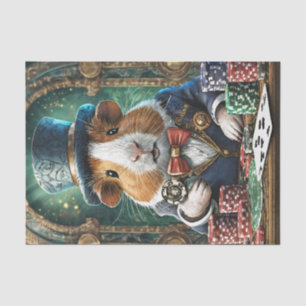 Papier Mousseline Fancy Pants a Flush, Cochon de Guinée jouer Poker