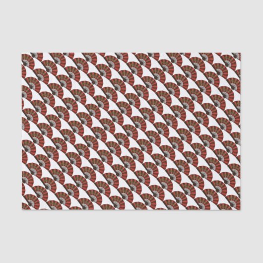 Papier Mousseline Fans antiques japonaises rouges (Recto)