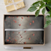 Papier Mousseline Fantaisie Dame de roses sombres (Cadeau)