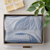 Papier Mousseline Fantaisie dynamique Abstrait Tons bleus Art fracta (Cadeau)