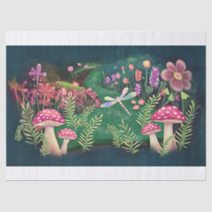 Papier Mousseline Fantasie sylvestre, Pays des fées fantaisiste de l