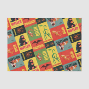 Papier Mousseline Fantastic Beasts Motif Vintage