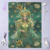 Papier Mousseline Fantasy Emerald Forest Queen Decoupage (Artisanat)