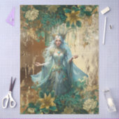 Papier Mousseline Fantasy Emerald Forest Queen Decoupage (Artisanat)