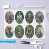 Papier Mousseline Fantasy Emerald Queens of the Forest Decoupage (Artisanat)
