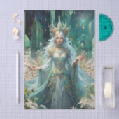 Papier Mousseline Fantasy Emerald Queens of the Forest Decoupage (Artisanat)