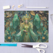 Papier Mousseline Fantasy Emerald Queens of the Forest Decoupage (Artisanat)
