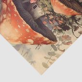 Papier Mousseline Fantasy Fairy Mushroom Home in the Forest (Détail)