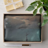 Papier Mousseline Fantasy Haunted House Victorian Lady Raven Roses (Cadeau)