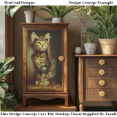 Papier Mousseline Fantasy Steampunk Aviator Kitten FB6R Decoupage