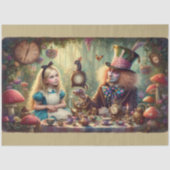 Papier Mousseline Fantasy Tea Party Alice and Hatter Decoupage (Recto)