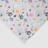 Papier Mousseline Fantôme et araignées de sorcière mignonne (Détail)