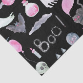 Papier Mousseline Fantôme mignon, chauve-souris et chat (Détail)
