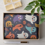 Papier Mousseline Fantômes amicaux et Motif Citrouille d'Halloween (Cadeau)