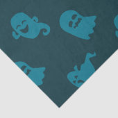 Papier Mousseline Fantômes bleu clair bleu foncé Halloween (Détail)