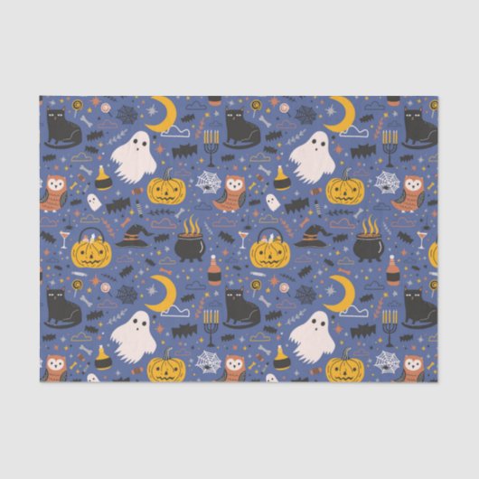 Papier Mousseline Fantômes d'Halloween (Recto)