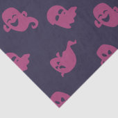 Papier Mousseline Fantômes rose foncé Halloween violet foncé (Détail)