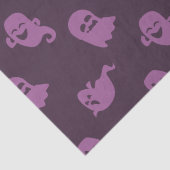 Papier Mousseline Fantômes violets clairs Halloween violet foncé (Détail)