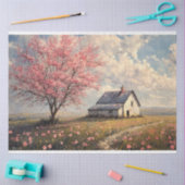 Papier Mousseline Farmstead rustique avec découpage d'arbre à fleurs (Artisanat)