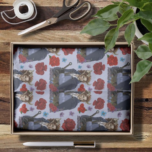 Papier Mousseline Faune cornu Fae Fantastique