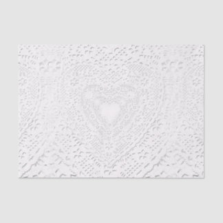 Papier Mousseline Fausse dentelle blanche