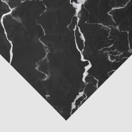 Papier Mousseline Faux Black Marble Texture Look (Détail)
