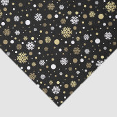 Papier Mousseline Faux Blanc Gold Snowflakes À petits pois Art sur l (Détail)