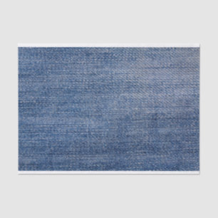 Papier Mousseline Faux Blue Jean Fabric