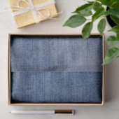 Papier Mousseline Faux Blue Jean Fabric (Cadeau)