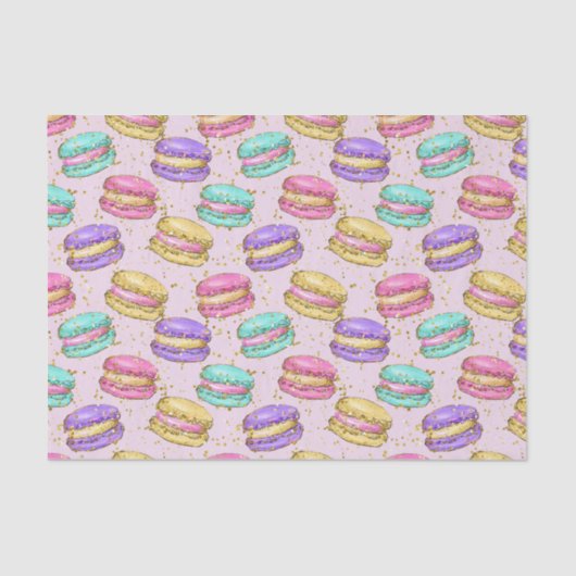 Papier Mousseline Faux colorés Parties scintillant Macaron Cookies M (Recto)