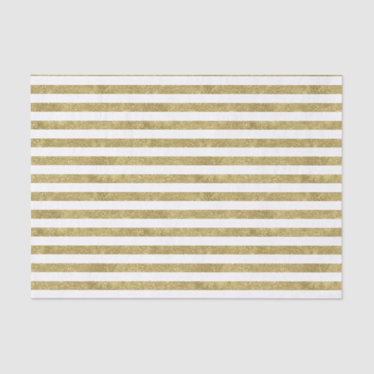 Papier Mousseline Faux Glittery Gold Stripes (Recto)