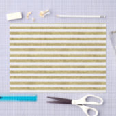 Papier Mousseline Faux Glittery Gold Stripes (Artisanat)