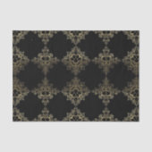Papier Mousseline Faux Gold et Black Motif décorative (Recto)