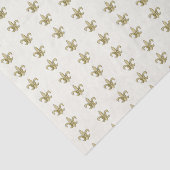Papier Mousseline Faux Gold FleurDeLis en ivoire (Détail)