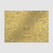 Papier Mousseline Faux Gold Foil Oriental Orné brillant (Recto)