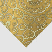Papier Mousseline Faux Gold Foil Oriental Orné brillant (Détail)