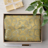 Papier Mousseline Faux Gold Foil Oriental Orné brillant (Cadeau)