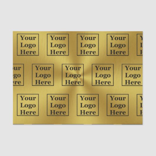 Papier Mousseline Faux Gold Modèle moderne Votre logo ici (Recto)