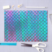 Papier Mousseline FAUX texture de sirène holographique (Artisanat)