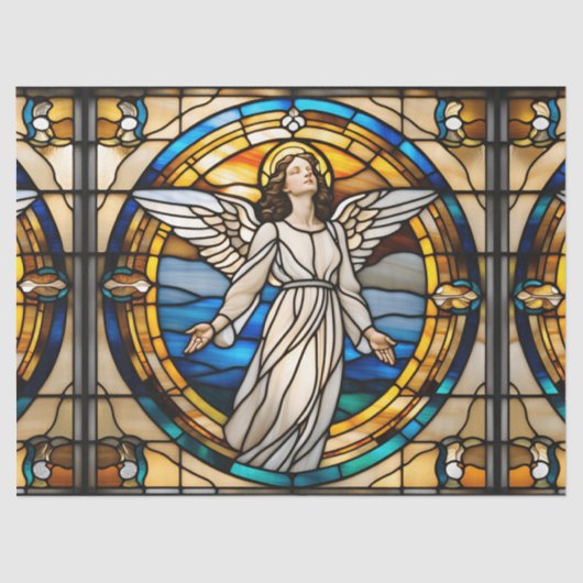 Papier Mousseline Faux Verre tendu Angel céleste pour Découpage Cr (Recto)