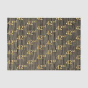 Papier Mousseline Faux Wood, Faux Gold 42e (Quarante-Seconde)