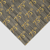 Papier Mousseline Faux Wood, Faux Gold 75e (Soixante-quinzième) (Détail)