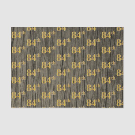 Papier Mousseline Faux Wood, Faux Gold 84e (Quatre-vingt-quatrième) (Recto)