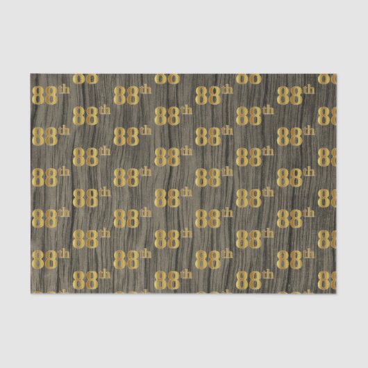 Papier Mousseline Faux Wood, Faux Gold 88e (Quatre-vingt-huitième) (Recto)